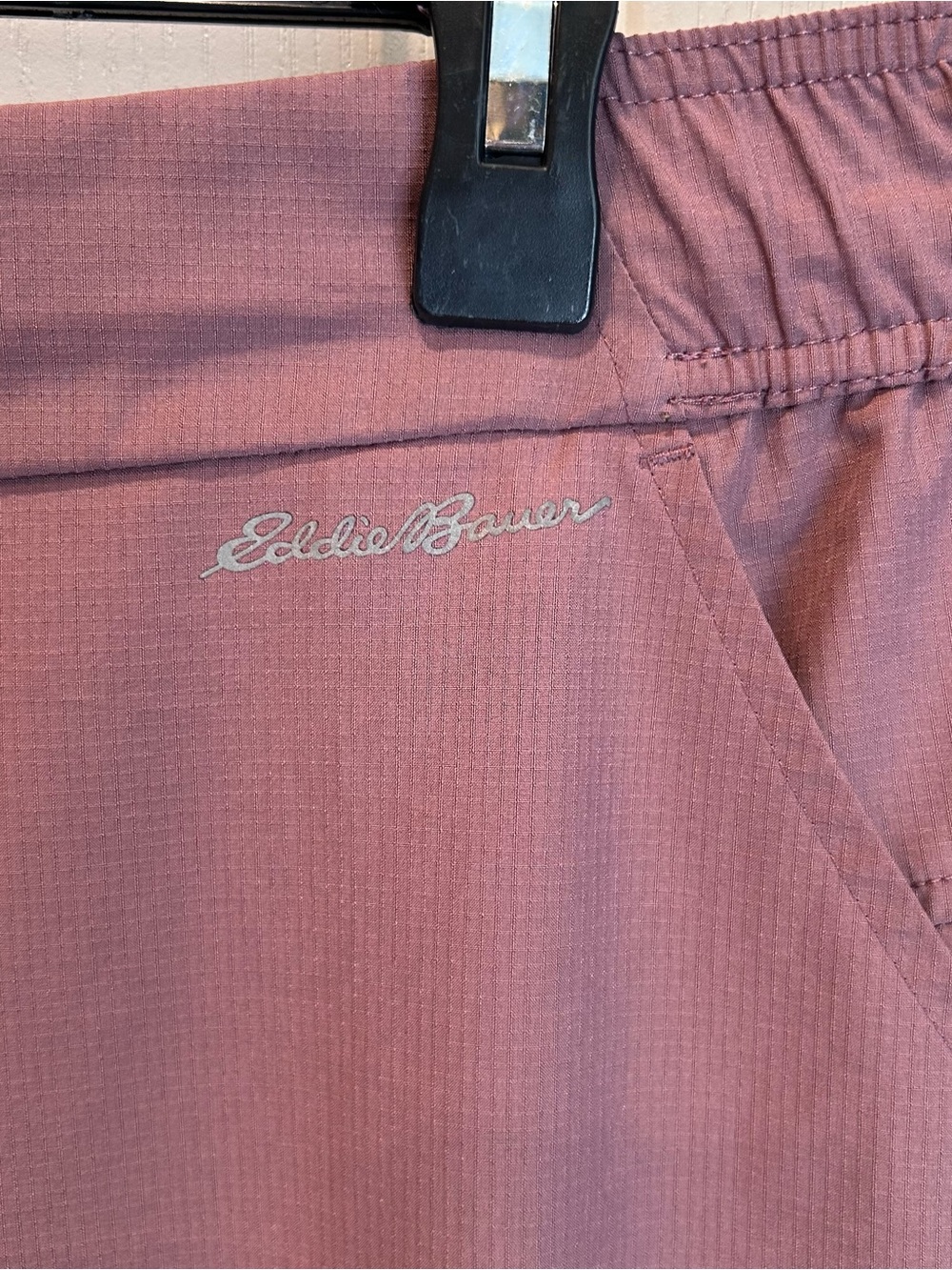 Eddie Bauer Women’s Size XL Ripstop Ankle Pants in Mauve Pull On Drawstring Crop - Picture 3 of 12